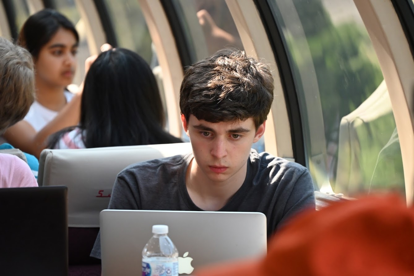 Teenager coding on The Hacker Zephyr (Photo by Kunal Botla, kunalbotla.com)